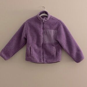 ZARA - Long Sleeve Sherpa Zip Up Jacket